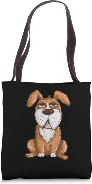 Cranky Serious Dog Funny Tote Bag