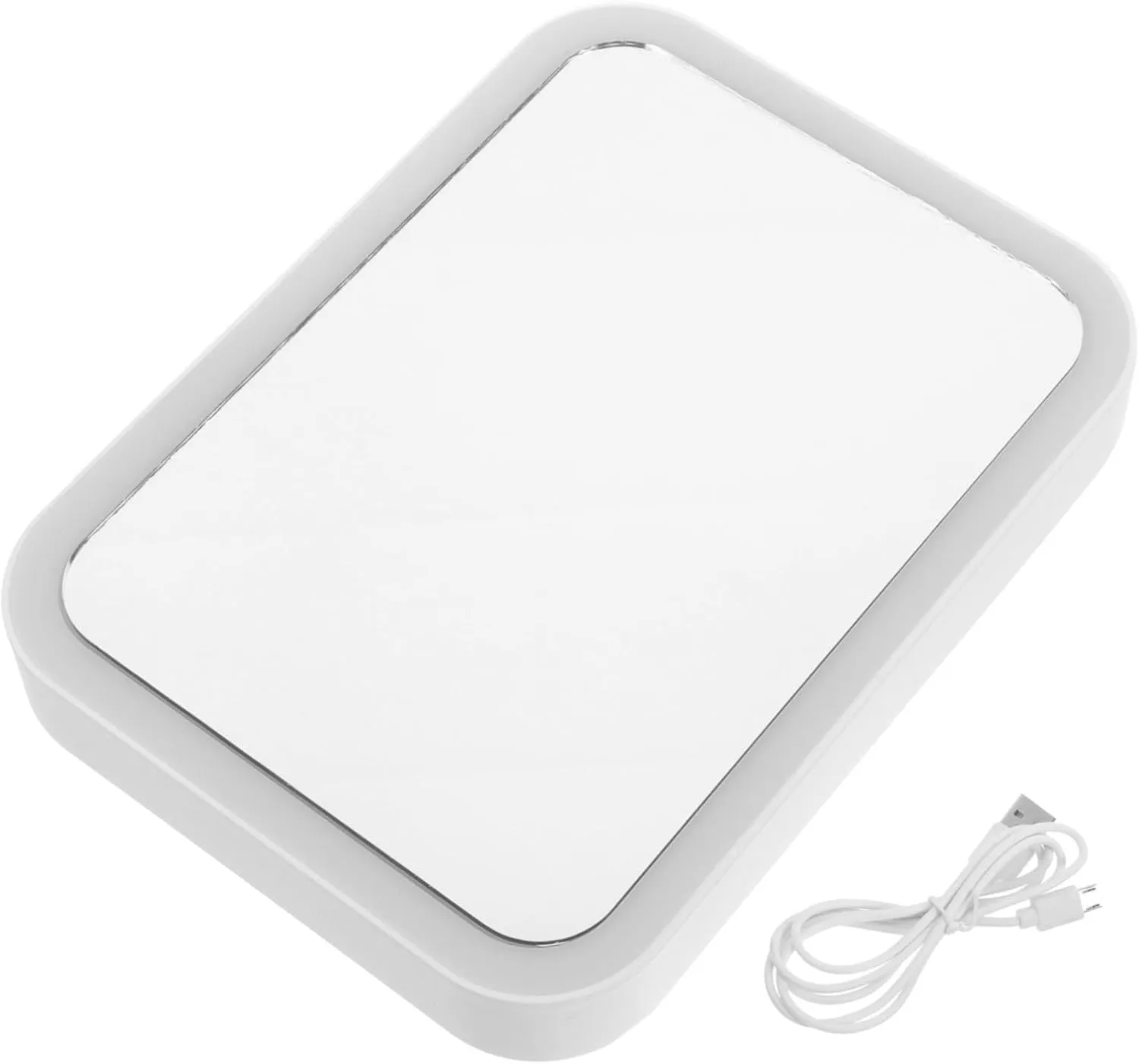 Creative Led Lighted Makeup Mirror USB Charging Tabletop Vanity Mirror for Women Brightness Portable Design High Definition Clarity for Daily Makeup Applications