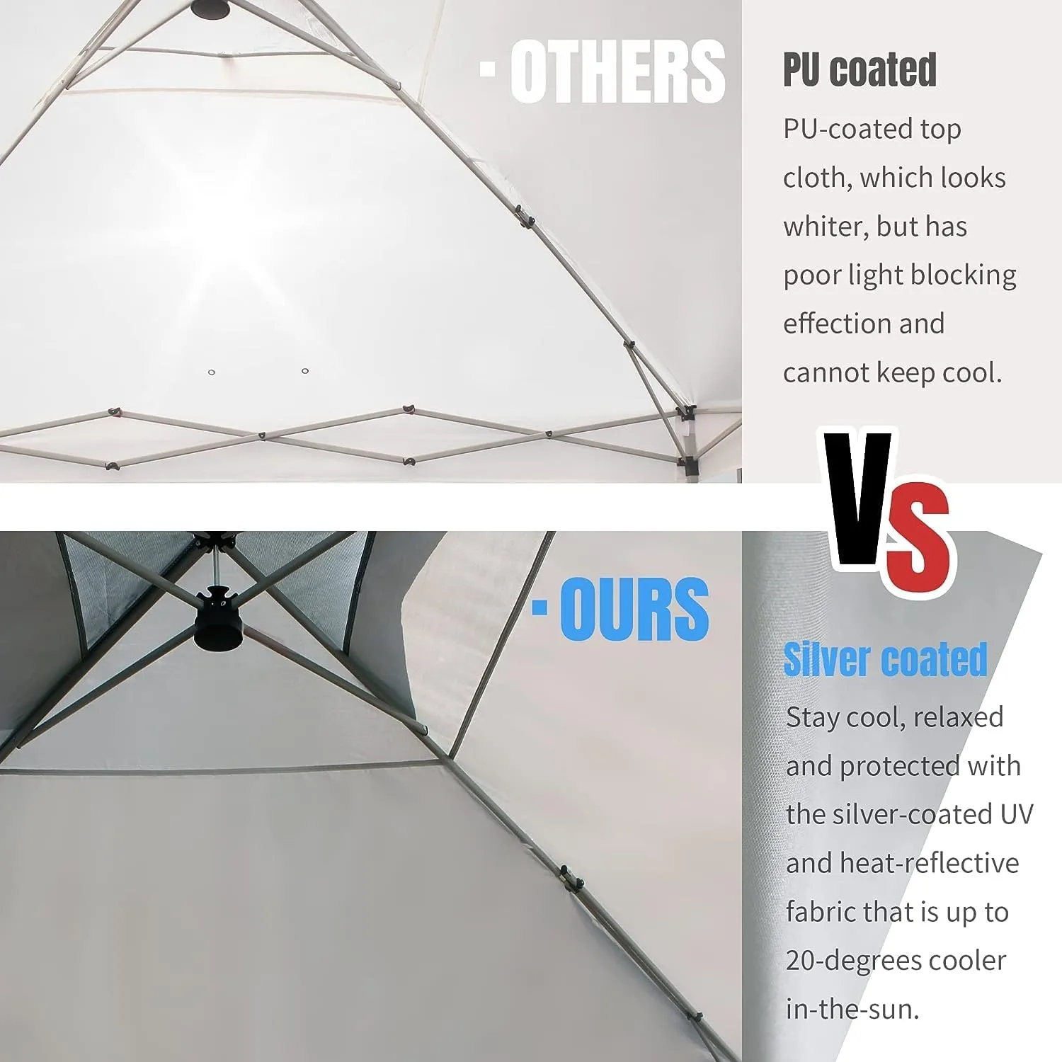CROWN SHADES 10x10 Pop Up Canopy - Beach Tent with One Push Setup - Easy Outdoor Sun Shade for Events, Parties, Camping - Gazebo with STO-N-Go Cover Bag, Silver Coated Top, Green