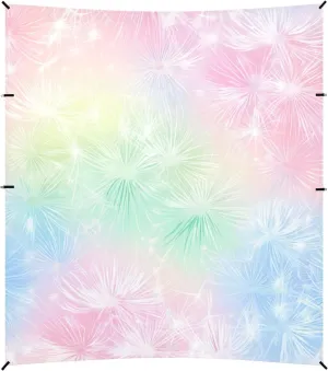 Dandelion Colorful Foldable Beach Cabana UPF50  Protection Water-Resistant Sun Shade with Sandbags, Sand Shovel, Poles for Camping Trips, Fishing, Backyard Fun or Picnics