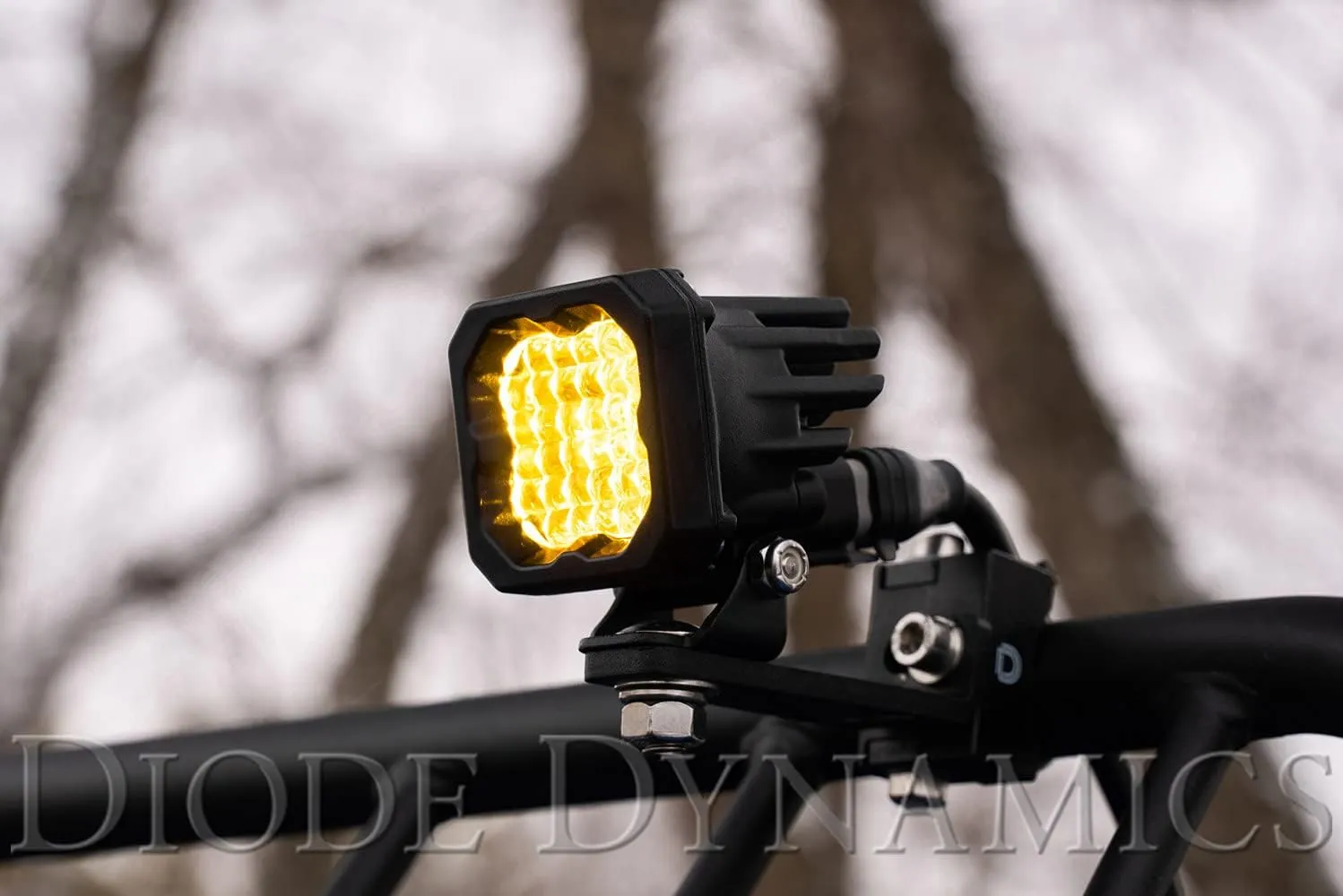 Diode Dynamics SSC1 Yellow Sport Standard LED Pod (pair), Wide w/Amber Backlight