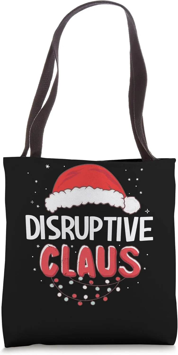 Disruptive Santa Claus Christmas Matching Costume Tote Bag