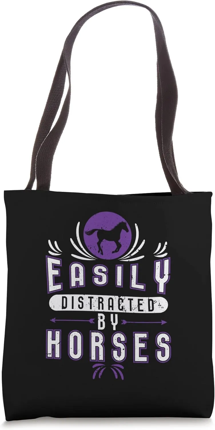 Distract yourself with Horses Tote Bag