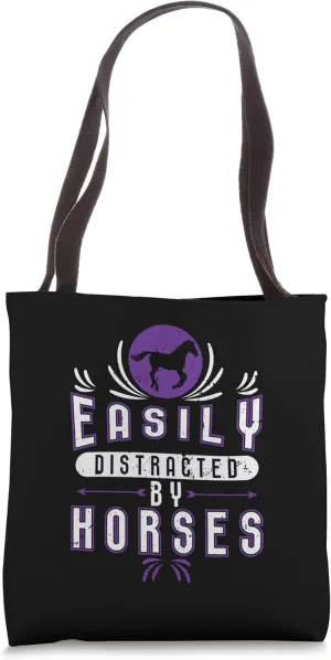 Distract yourself with Horses Tote Bag