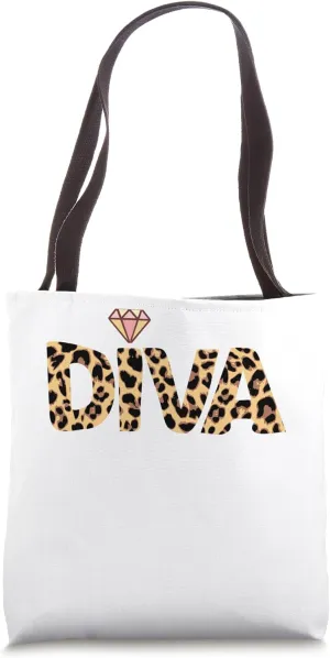 Diva Animal Safari Letters,Diva Gift Ideas,Animal Letters Tote Bag