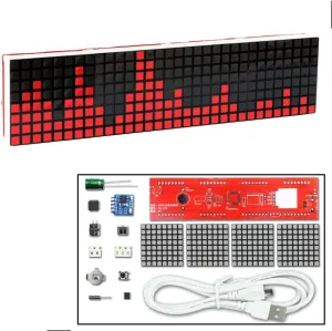 DIY Electronic Soldering kit dot Matrix Clock LED Music Spectrum Effects Pick up Rhythm Light Display SMD Soldering Project