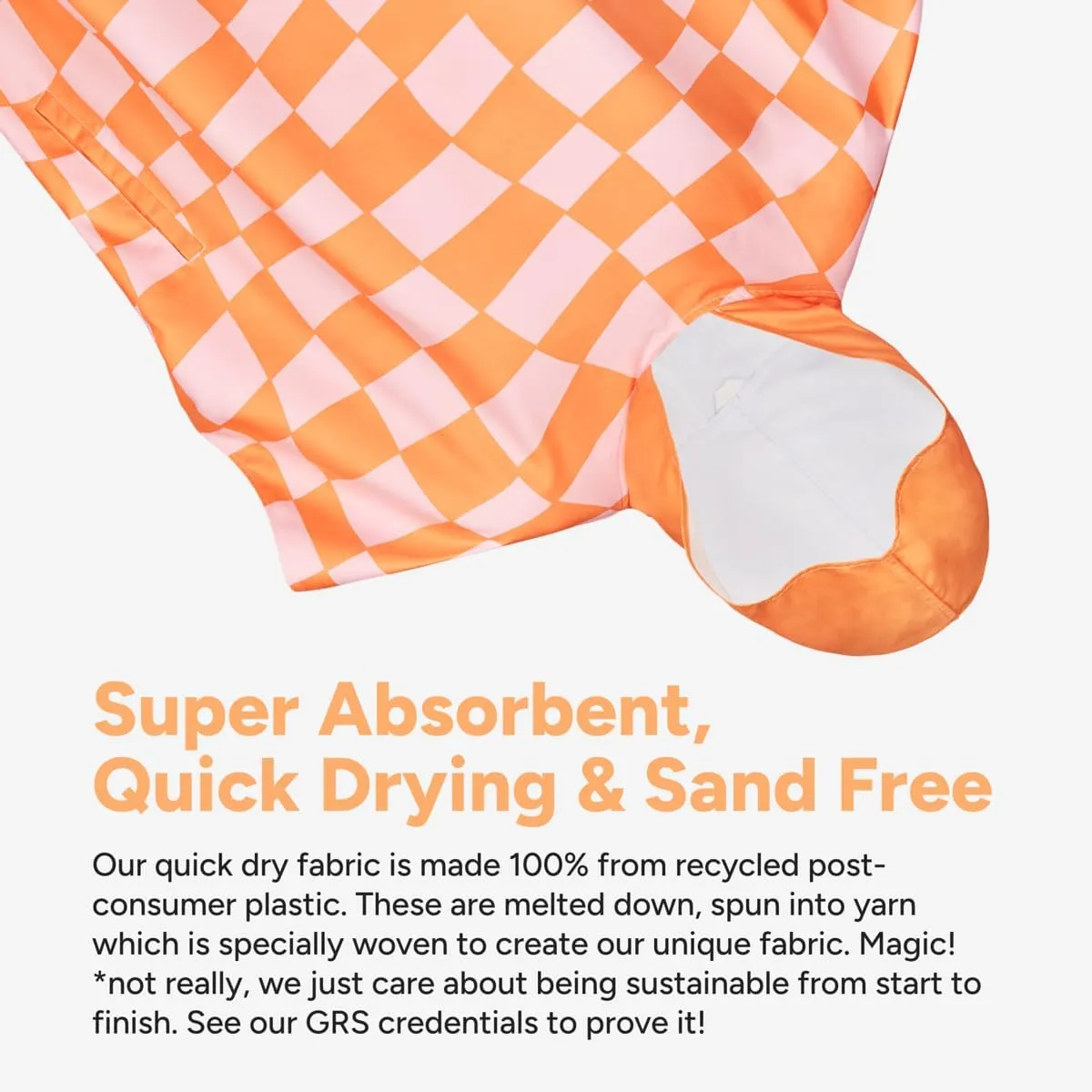 Dock & Bay Adult Poncho - Hooded Towel with Deep Pockets, Changing Robe - Quick Dry - Compact, Lightweight - Includes Bag