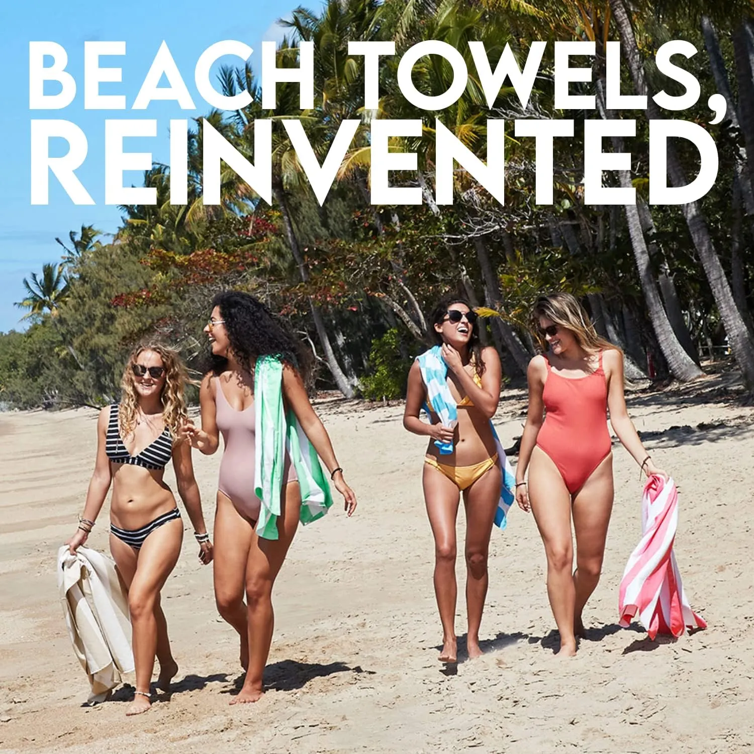 Dock & Bay Beach Towel - Quick Dry, Sand Free - Compact, Lightweight - 100% Recycled - Includes Bag - Cabana - Kamari Charcoal - Extra Large (200x90cm, 78x35)