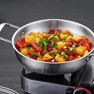 Double-Ear Stainless Steel Seafood Pot