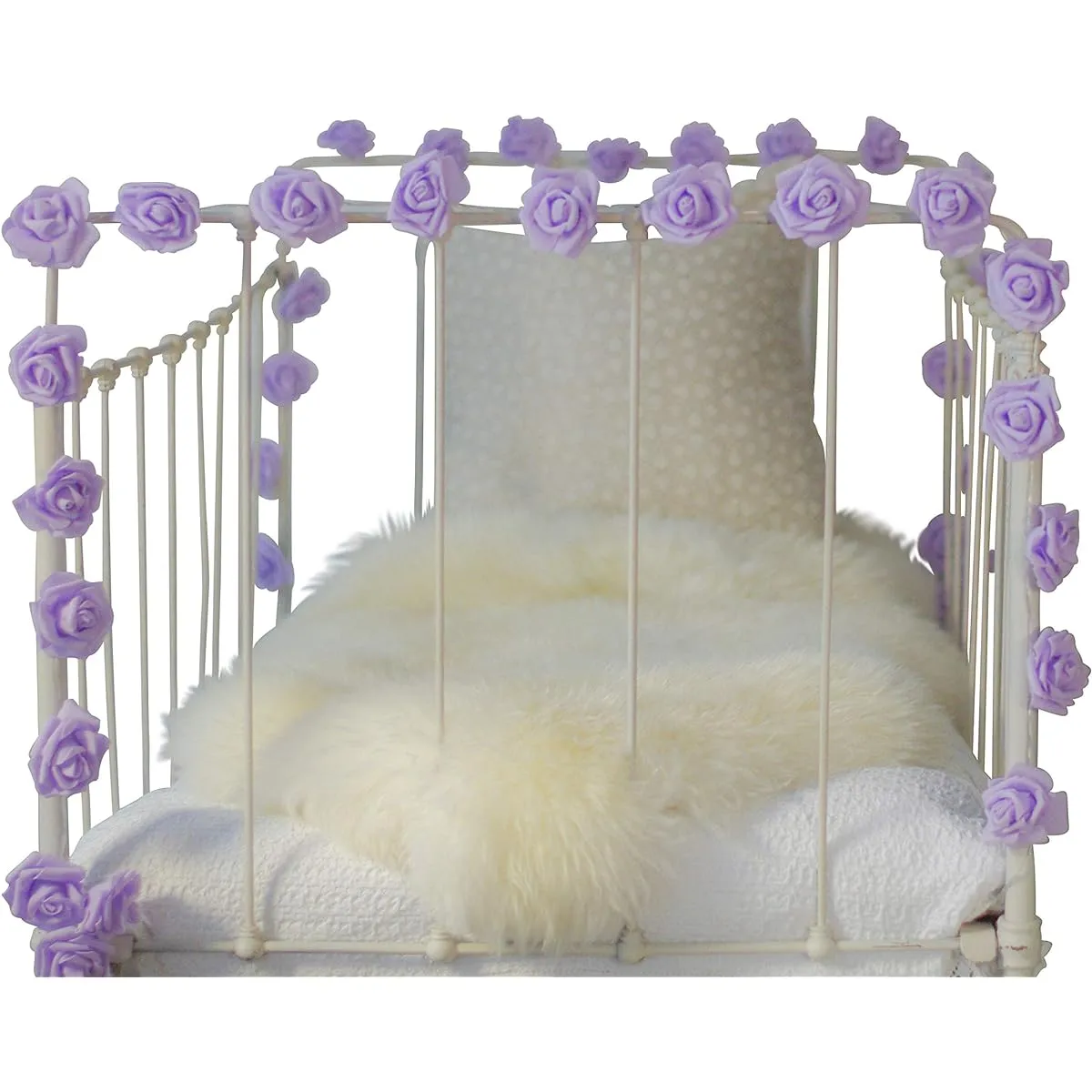 DREAM TADA Little Girl Room Decoration - Crib Tent Girl Canopy Reading Tent with Light - Rose Light Canopy Curtain