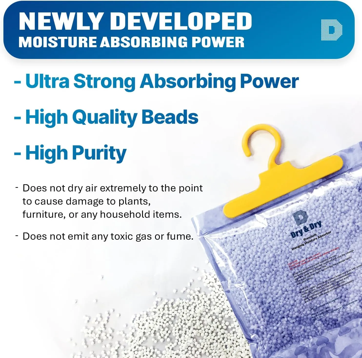 Dry & Dry 9 Packs [Net 14 Oz/Pack] Moisture Absorbers for Home, Basement & Bedroom - Small Dehumidifiers