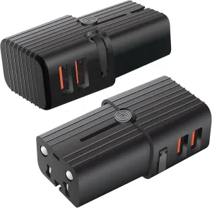 Dual Universal USB Adapter Works for Fuji FinePix F470 Zoom for Worldwide Power and Travel Between US/EU/CN/AUS/NZ/UK