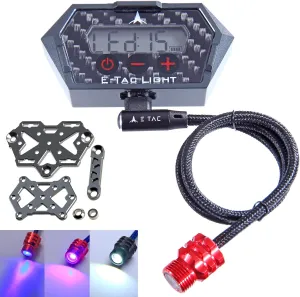 E-Tac Light Compound Bow Sight Light 3/8-32 15 Level Rechargeable Li-ion BT Sensor Auto On/Off NO ADAPTERS