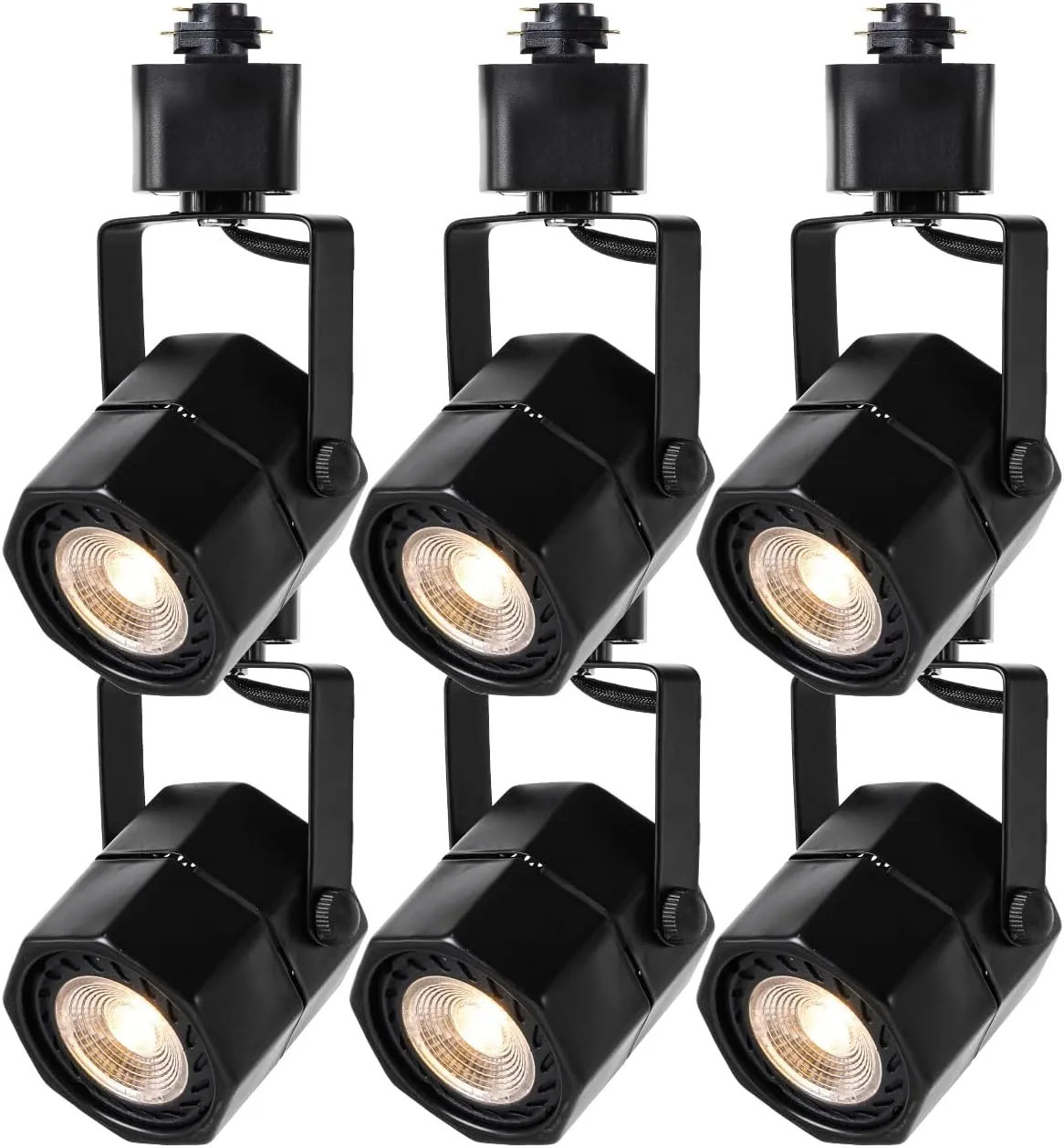 EAGLOD 10W LED Track Lighting Heads,Dimmable LED Track Light Heads H Type Track Lights Fixtures for Accent Task Wall Kitchen,Retail, Grocery, 36° 6 Pack(3000K Warm White)