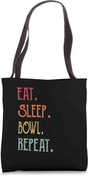 Eat Sleep Bowl Repeat Tote Bag