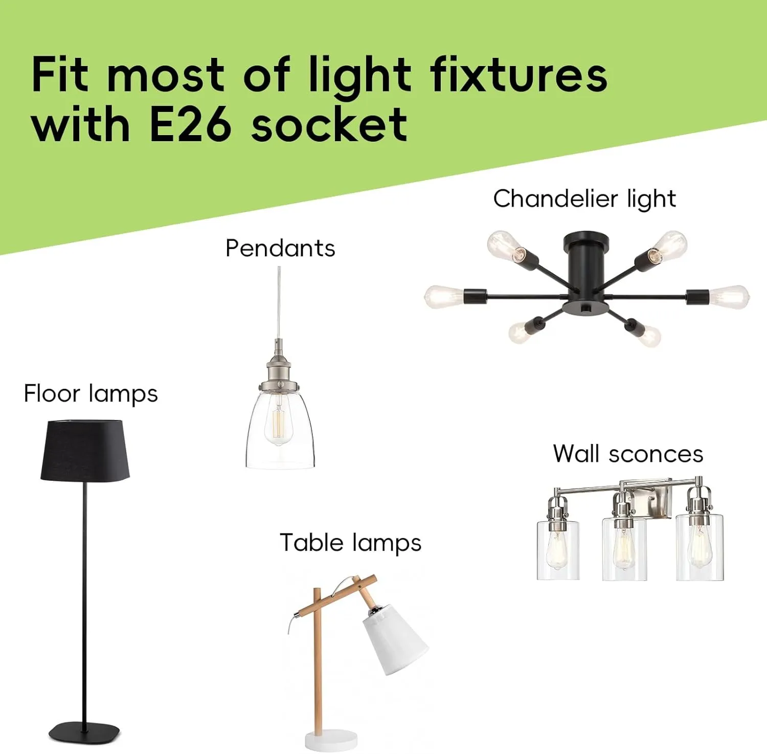 Edison LED Light Bulbs E26 LED Bulb 60 watt Equivalent Dimmable Light Bulbs 2700K Warm Soft White Vintage 7W LED Edison Bulbs 110V 120V 800 Lumen CRI90, 6 Pack