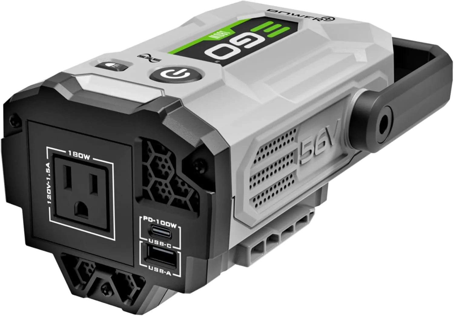 EGO Power  PAD1800 Nexus Escape 180W Inverter with Pure Sine Wave, USB A/C Included, Battery and Charger Not Included