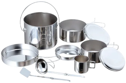 Elfin 8 pc Camping Cooking Set Stainless Steel (sale)