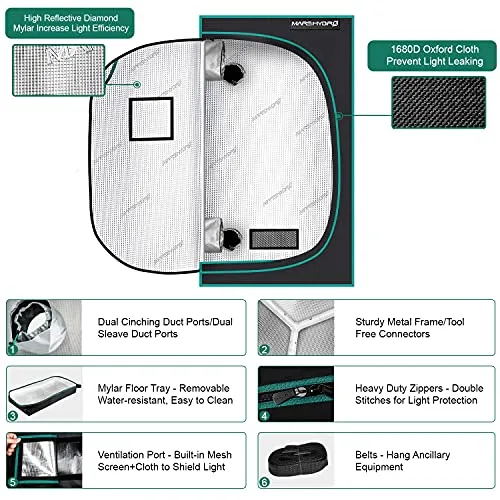 FC3000 with 3.3x3.3 Grow Tent for Indoor Plant mars hydro Grow Tent kit Complete