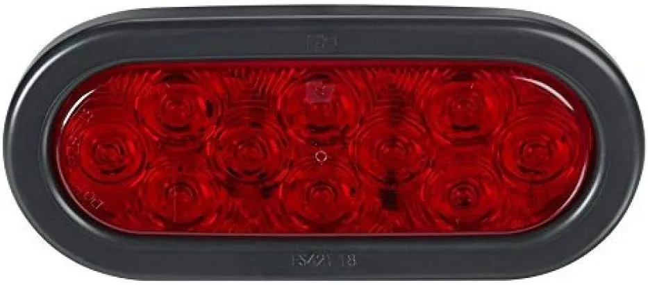 Federal Signal 607105-04SB SignalTech Red 6" Oval LED Light Kit (LED Stop/Tail/Turn Light)