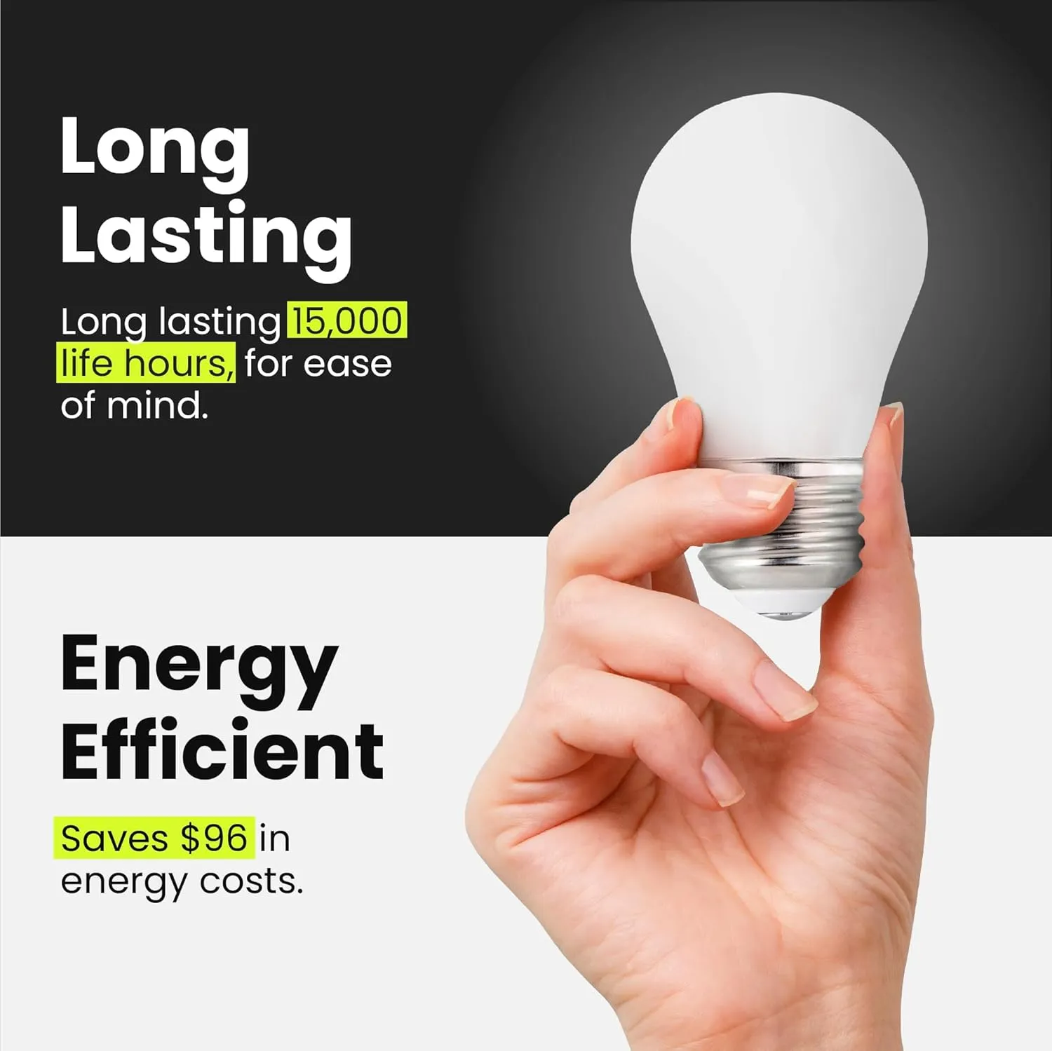 Feit Electric A15 LED Light Filament Bulb, 60W Equivalent, Dimmable, E26 Base, 5000K Daylight, 750 Lumens, Vintage Edison Light Bulb for Home, Office, 13-Year Lifetime, BPA1560W950CAFIL2RP6, 12 Pack