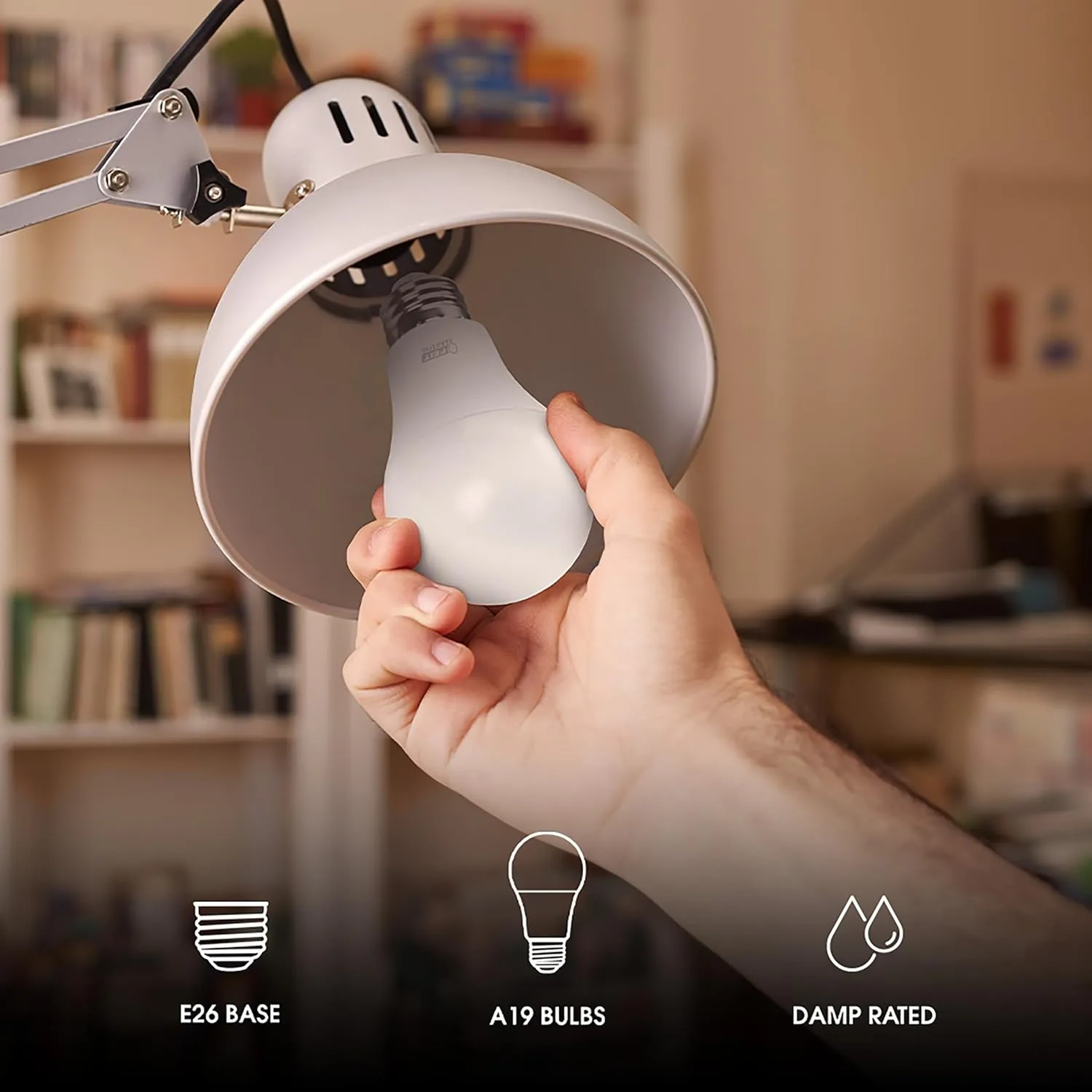 Feit Electric A23 LED Light Bulb, 300W Equivalent, Non-Dimmable, 4060 Lumens, E26 Standard Base, 3000k Soft White, High Output LED Bulb, Damp Rated, 22 Year Lifetime, OM300/830/LED