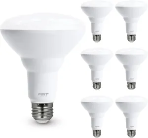 Feit Electric LED BR30 Light Bulbs, 65W Equivalent, Dimmable, 10 Year Life, 650 Lumens, 5000k Daylight, E26 Base Recessed Can Light Bulbs, Flood Light Bulbs, Damp Rated, 6 Pack, BR30DM/850/10KLED/6