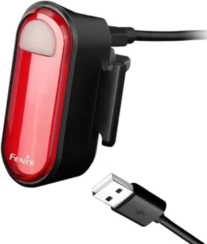 Fenix BC05R V2 USB-C Rechargeable Bike Light Bicycle Red Tail Light with EdisonBright Type-C Charging Cable Bundle
