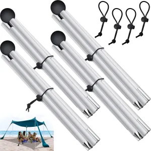 Ferraycle 4 Packs Tent Poles Replacement, Canopy Extra Poles for Beach Accessories 6.6 Feet Beach Tent for Parties, Camping, Fishing