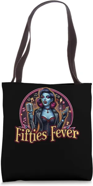 Fifties Fever Vampire Psychobilly Retro Rockabilly Tote Bag