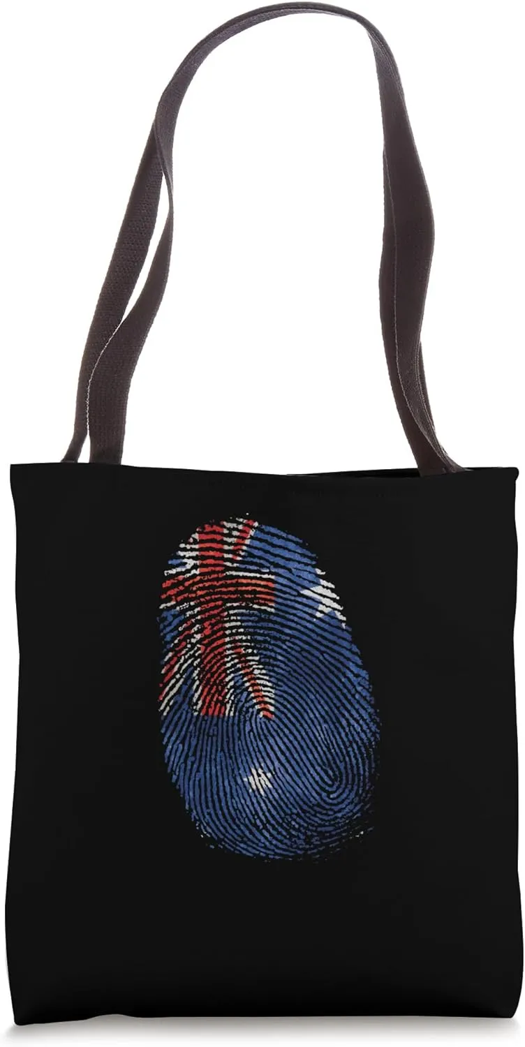Fingerprint Australia flag Tote Bag