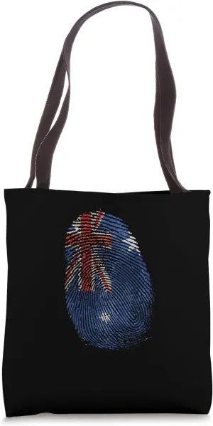 Fingerprint Australia flag Tote Bag