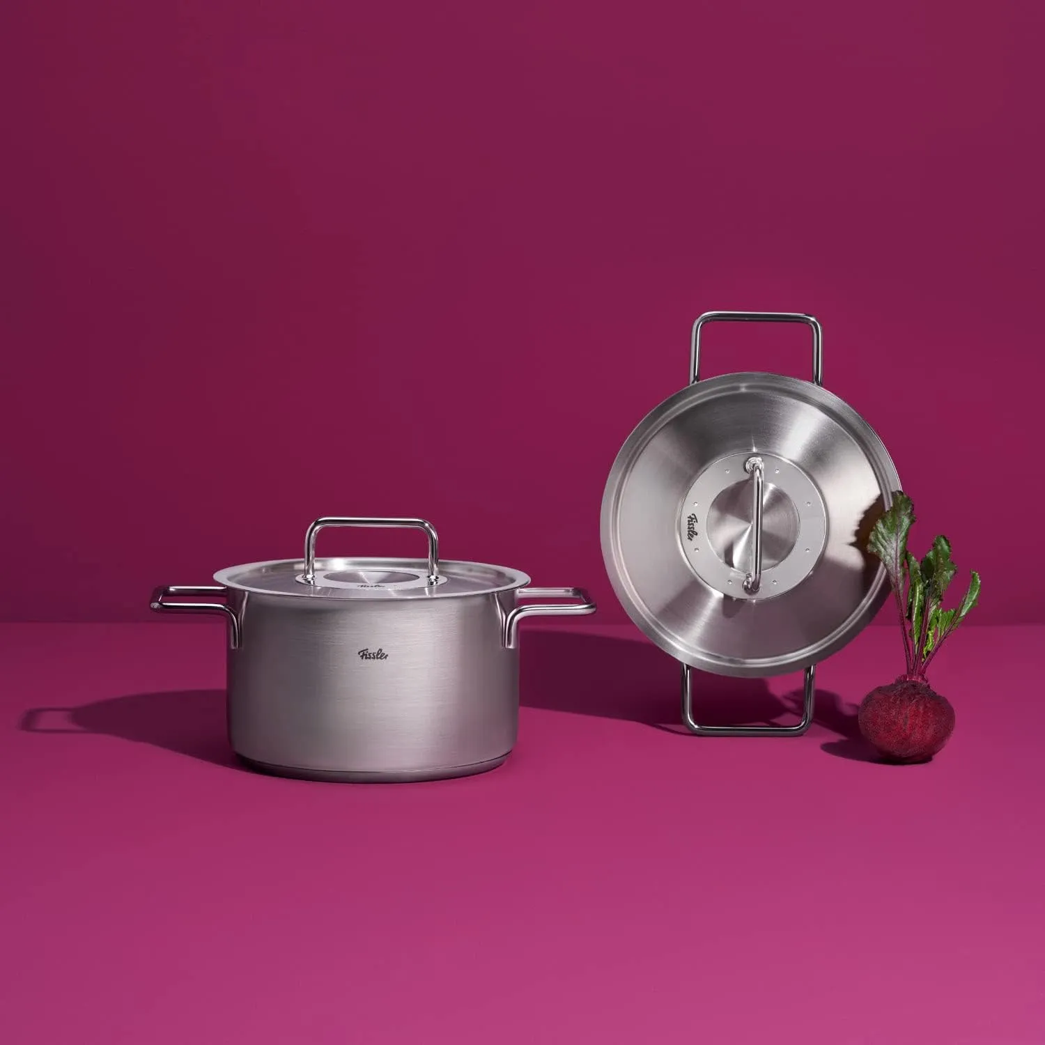 Fissler Pure Collection Stainless Steel 6.7 Quart Stock Pot with Metal Lid