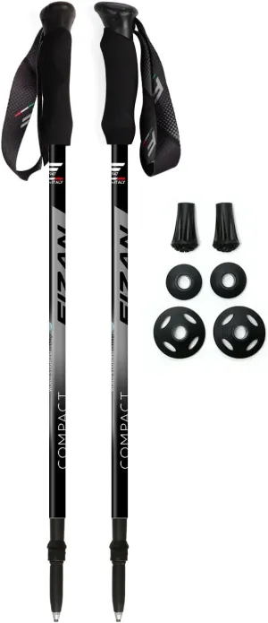 Fizan Compact 3 Trekking Poles – 5.6 oz Ultralight, Backpacking, Thru Hiking Poles, Adjustable, Collapsible, Customized Fit, EVA Grips, Aluminum Walking Sticks (Compact 3)