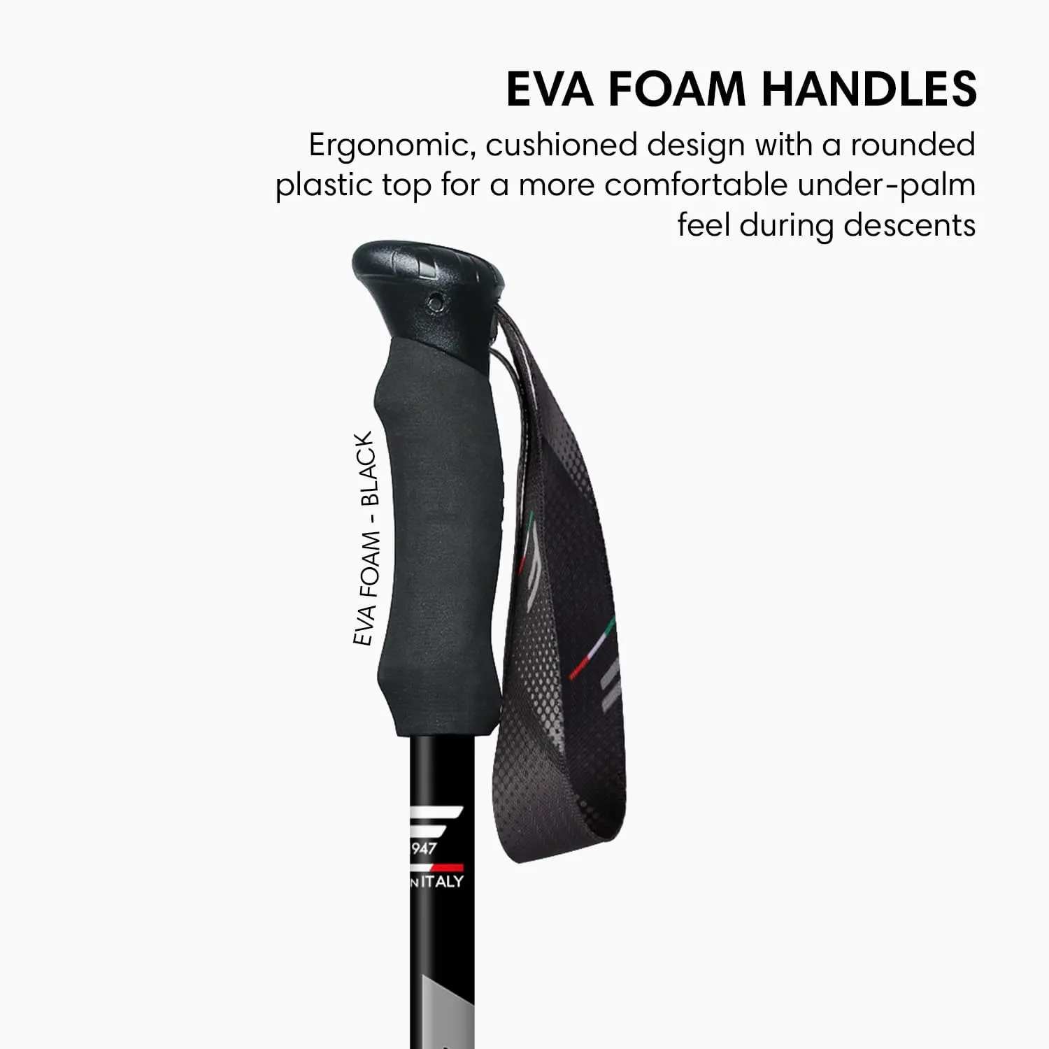 Fizan Compact 3 Trekking Poles – 5.6 oz Ultralight, Backpacking, Thru Hiking Poles, Adjustable, Collapsible, Customized Fit, EVA Grips, Aluminum Walking Sticks (Compact 3)