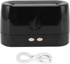 Flame Aroma Humidifier USB Powered Ultrasonic 200ML Power Failure Protection Simulation 3D Flame Oil Aroma Diffuser 5V