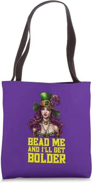 Flirty Suggestive Mardi Gras Beads Tote Bag