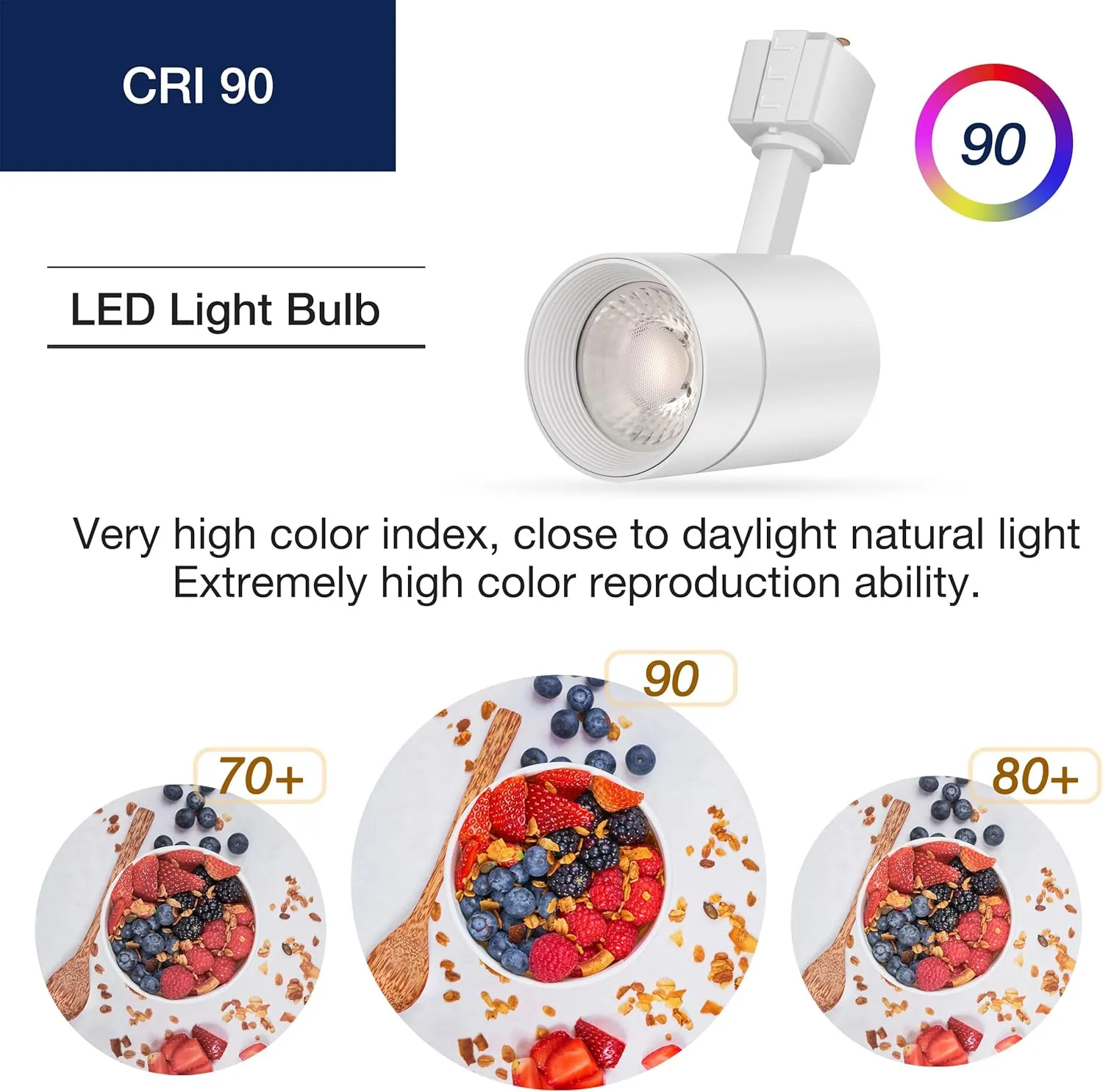FLSNT LED Track Lighting Heads for Juno Track, 75W Equivalent Dimmable LED Track Light Heads, 12W 24° LED Spotlight Light, CRI90, 800LM, 3000K Soft White, White, 6 Pack