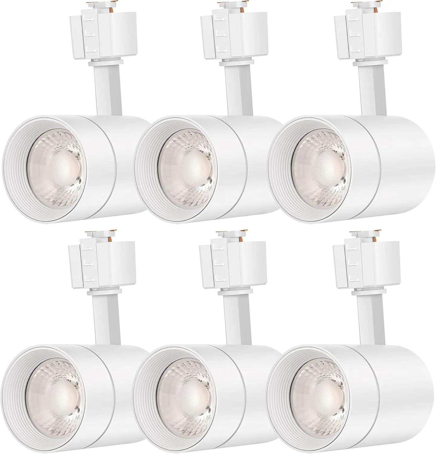 FLSNT LED Track Lighting Heads for Juno Track, 75W Equivalent Dimmable LED Track Light Heads, 12W 24° LED Spotlight Light, CRI90, 800LM, 3000K Soft White, White, 6 Pack