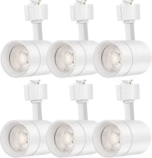 FLSNT LED Track Lighting Heads for Juno Track, 75W Equivalent Dimmable LED Track Light Heads, 12W 24° LED Spotlight Light, CRI90, 800LM, 3000K Soft White, White, 6 Pack