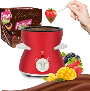 Fondue Pot Set, Mini Electric Fondue Pot Set for Melting Chocolate Cheese, Chocolate Meting Pot fondue maker with Dipping Forks For Holiday Christmas Birthday Gift