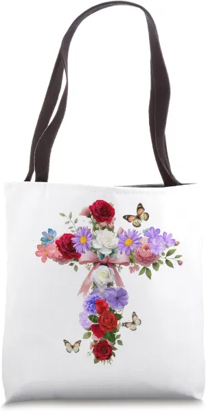 Foral Cross Tote Bag