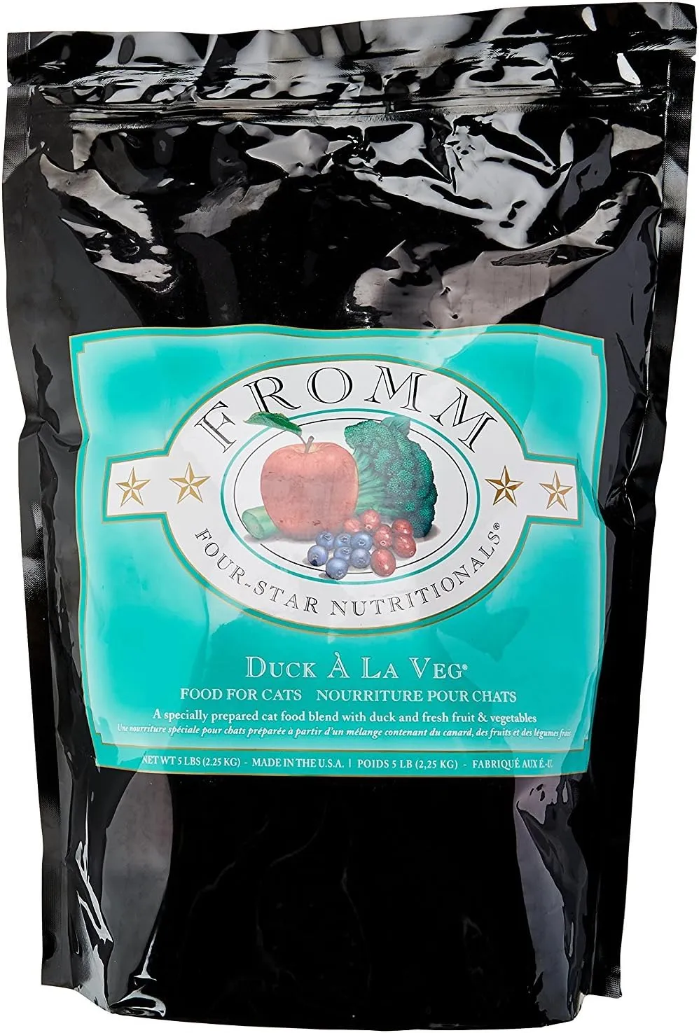 Fromm Four-Star Duck a La Veg Dry Dry Cat Food, 5-Pound Bag