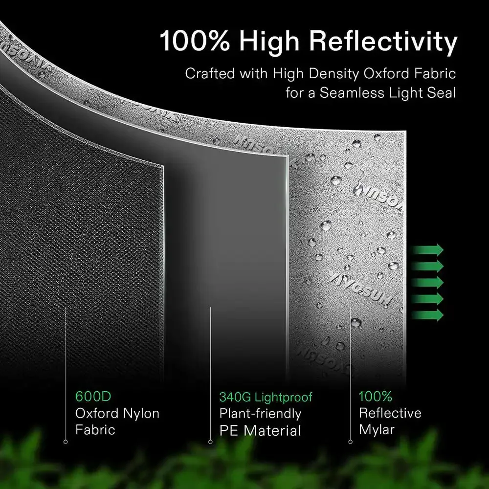 Ft. Ft. and Floor Observation Mylar Hydroponic Tray 4 with Grow Tent 4 X Window Exclusive offer Trusted