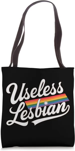 Funny Useless Lesbian LGBT Gay Pride Tote Bag
