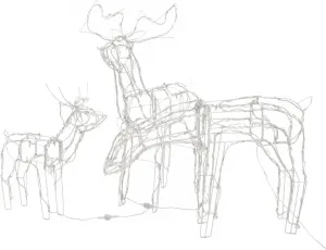 Gecheer 3 Piece Christmas Light Display Reindeers 229 LEDs SH25261A