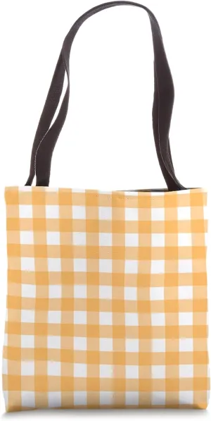 Gingham Printed Tote Tote Bag