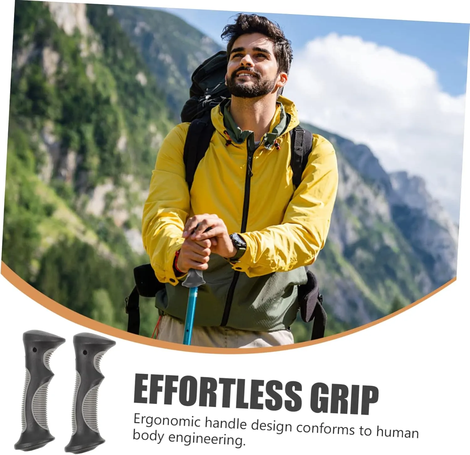 GLEAVI Plastic Trekking Pole Handle Hiking Pole Grip 10 Pcs Trekking Pole Handle Accessories for Plastic Trekking Poles Converter Outdoor Trekking Rod Handle Ski Pole Handle Replacement