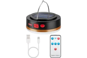 Goobay LED Solar Camping Lamp with IR Remote Control