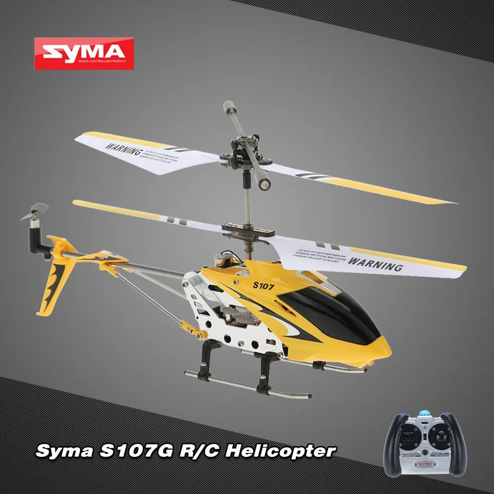 Goolsky S107G RC Helicopter, 3 Channel Remote Control Helicopter with Gyro for Kids and Beginners (Yellow)